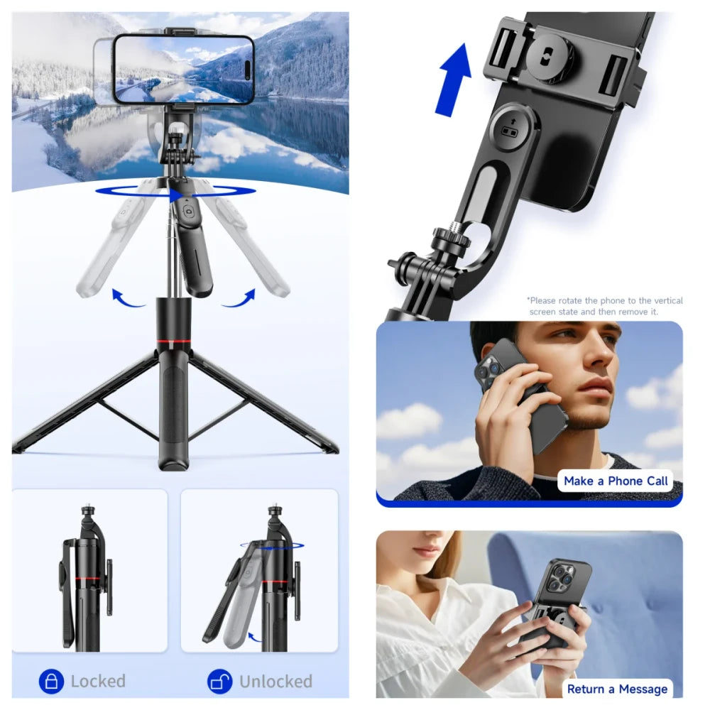Selfie Stick Tripod with Fill Light