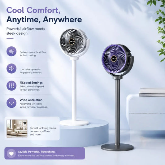 Modern Floor Desk Air Circulator Fan