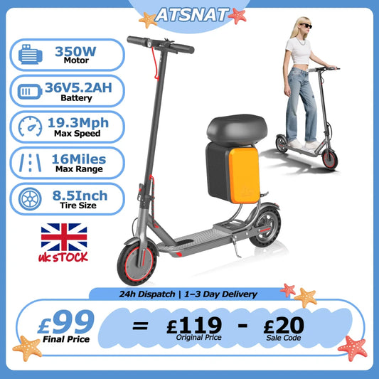 Electric Commuter Scooter with Seat