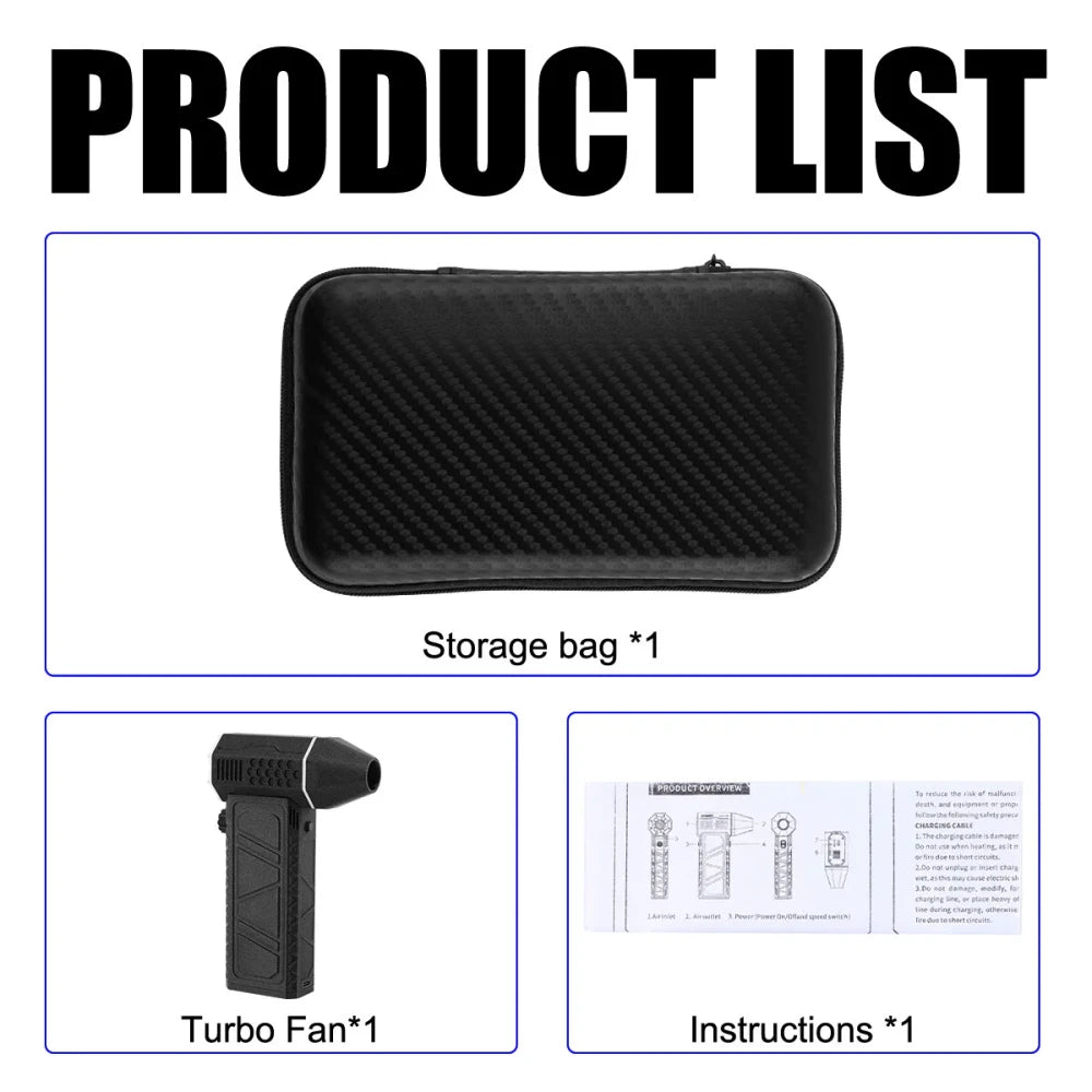 Cordless Mini Turbo Jet Fan